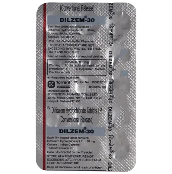dilzem 30mg tablet 15's